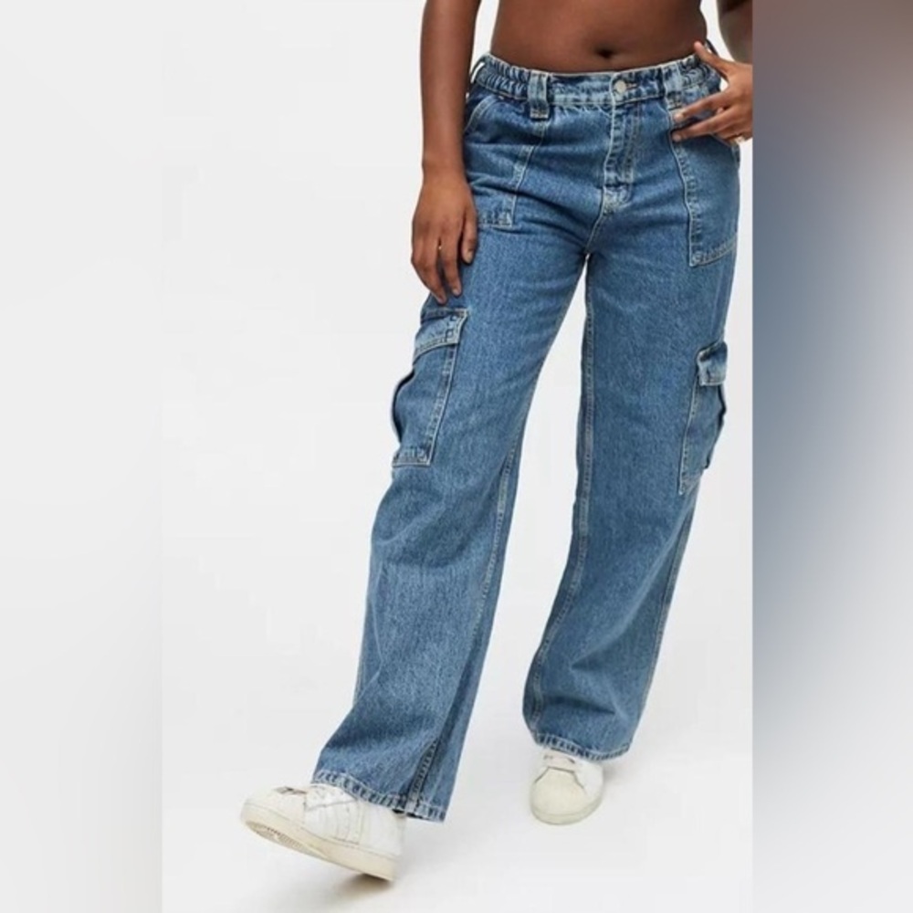 UEC BDG URBAN OUTFITTERS SKATE, CARGO HIGH RISE STRAIGHT LEG DENIM JEANS 27/32